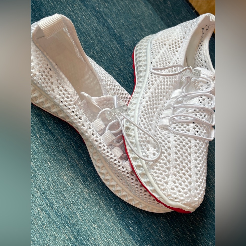 Breathable White Mesh Athletic Shoes